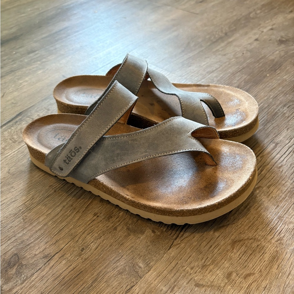 Taos Gray and Brown Sandals